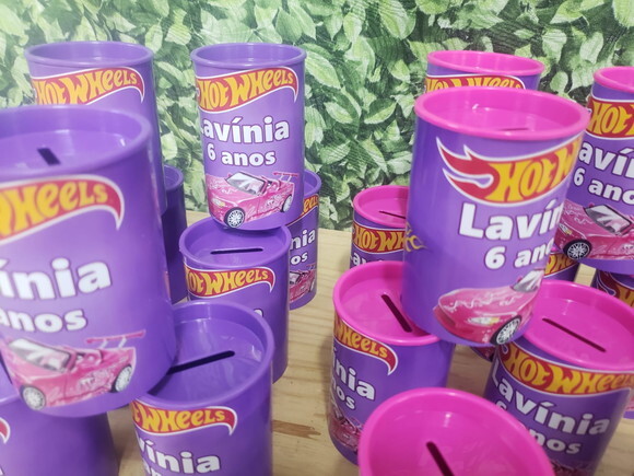 Hot Wheels Menina Cofrinho Personalizado