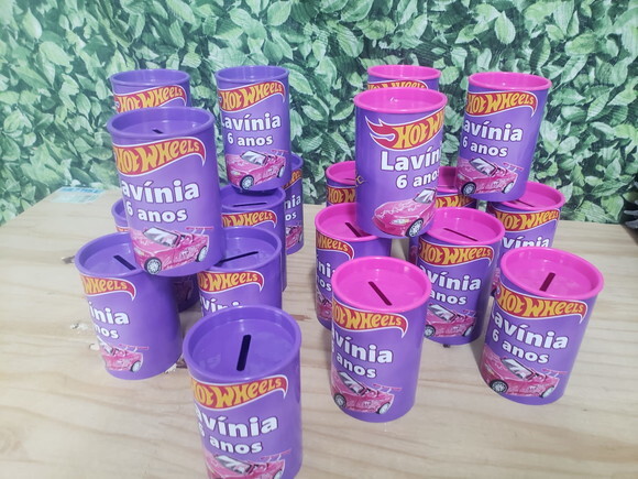 Hot Wheels Menina Cofrinho Personalizado
