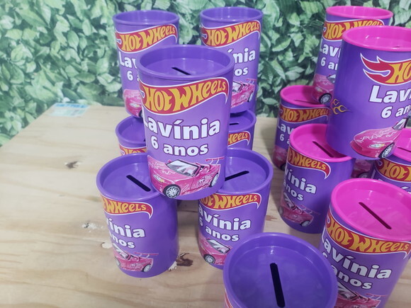Hot Wheels Menina Cofrinho Personalizado