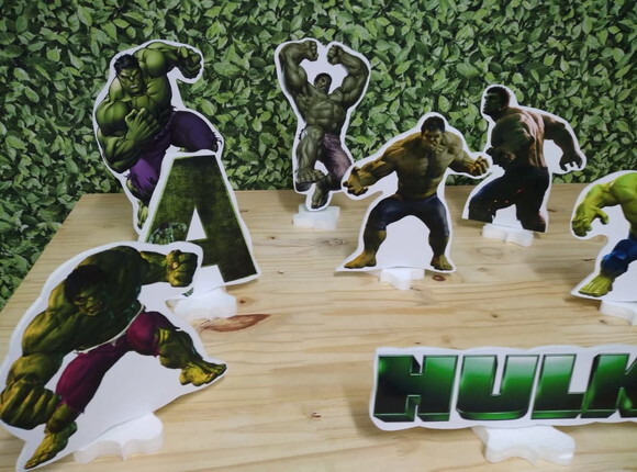Hulk Kit de Mesa Tipo Displays 8 Peças Pronta Entrega