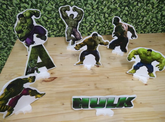 Hulk Kit de Mesa Tipo Displays 8 Peças Pronta Entrega