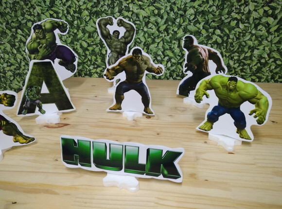 Hulk Kit de Mesa Tipo Displays 8 Peças Pronta Entrega