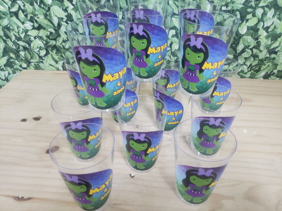 Hulk Menina Copos 300 ml Personalizados Pronta Entrega