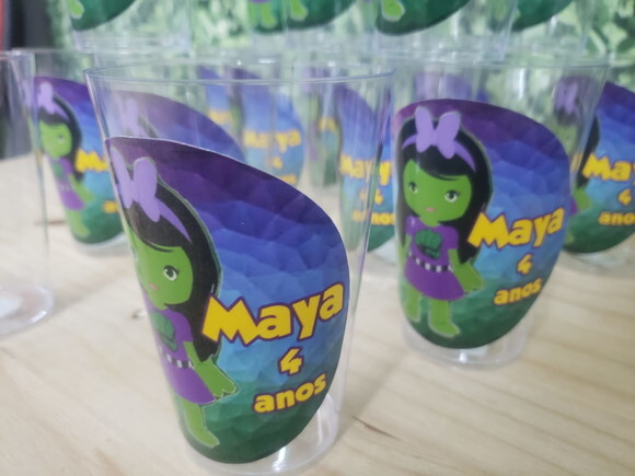 Hulk Menina Copos 300 ml Personalizados Pronta Entrega