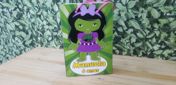 Hulk Menina Sacola Personalizada Pronta Entrega