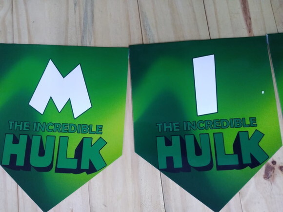 Hulk Varal Personalizado Parabéns Mais Nome