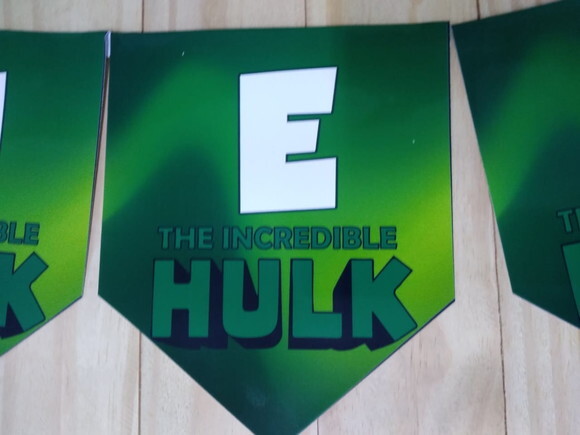 Hulk Varal Personalizado Parabéns Mais Nome