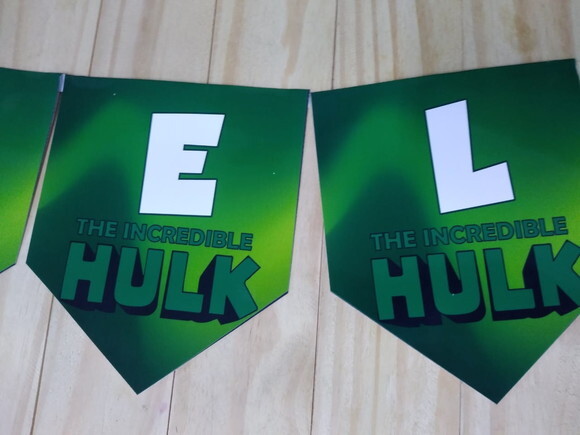 Hulk Varal Personalizado Parabéns Mais Nome
