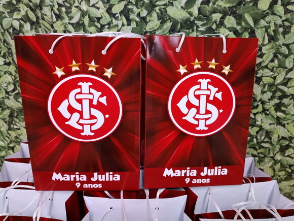 Internacional Sacola Personalizada T 24x17x8 Pronta Entrega