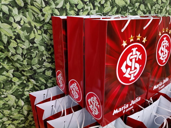 Internacional Sacola Personalizada T 24x17x8 Pronta Entrega