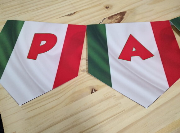 Itália Faixa Decorativa Parabens Mais Nome Pronta Entrega