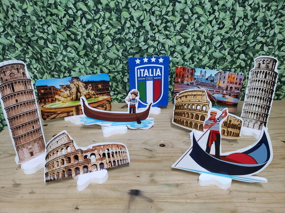 Itália Kit de Mesa Tipo Displays 9 Peças Pronta Entrega