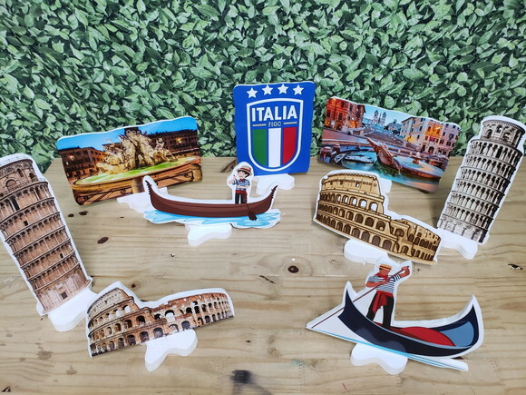 Itália Kit de Mesa Tipo Displays 9 Peças Pronta Entrega