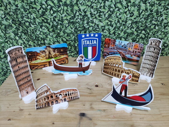 Itália Kit de Mesa Tipo Displays 9 Peças Pronta Entrega
