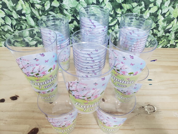 Jardim Encantado Copos Personalizados 300 ml Pronta Entrega