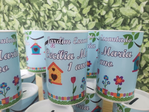 Jardim Encantado Cofrinhos Personalizados Pronta Entrega