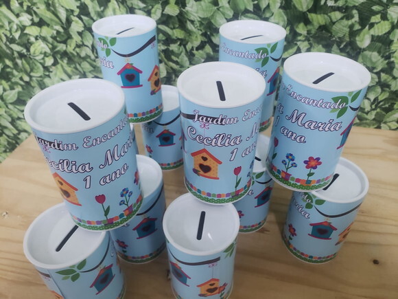 Jardim Encantado Cofrinhos Personalizados Pronta Entrega