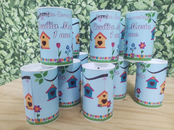 Jardim Encantado Cofrinhos Personalizados Pronta Entrega