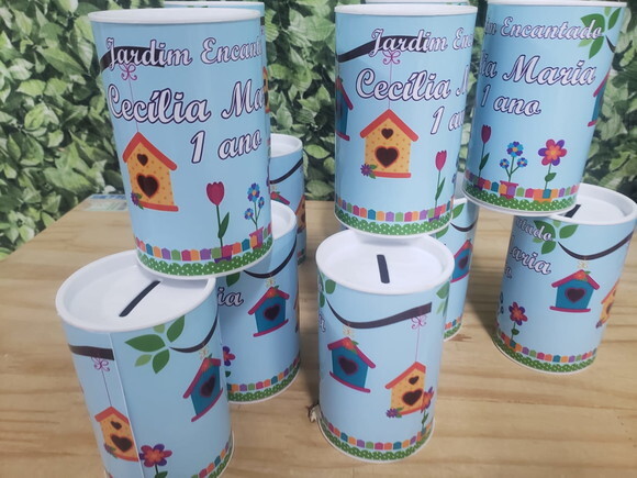 Jardim Encantado Cofrinhos Personalizados Pronta Entrega