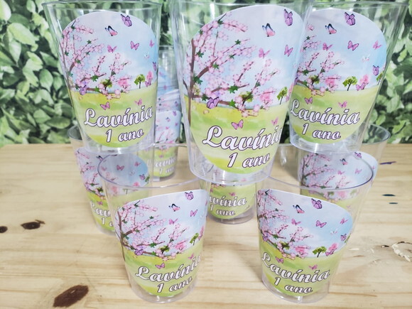 Jardim Encantado Copos Personalizados 300 ml Pronta Entrega