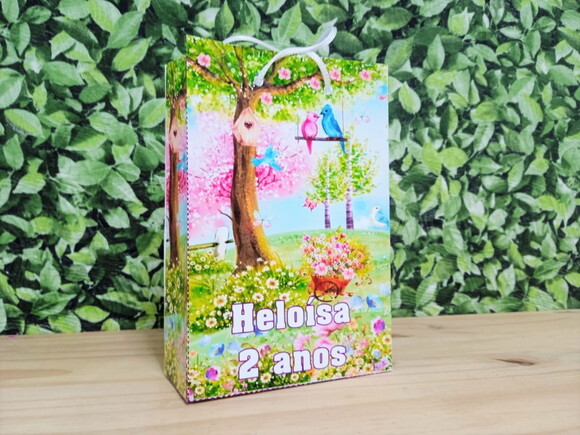 Jardim Encantado Sacola Personalizada Pronta Entrega