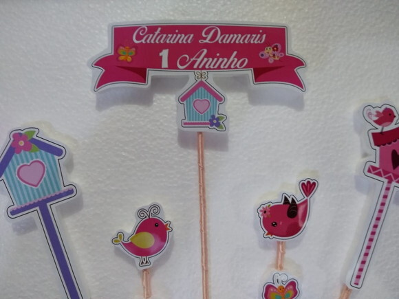 Jardim Encantado Topo de Bolo Personalizado