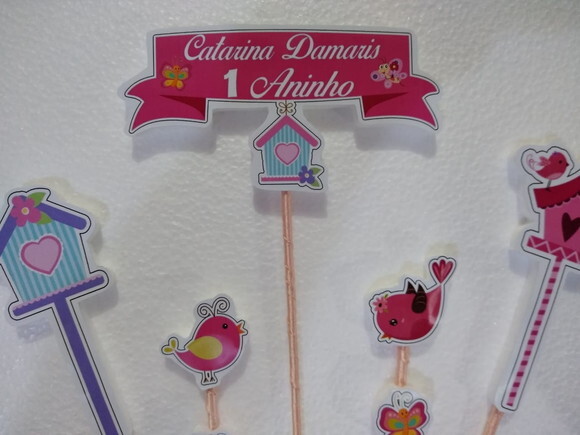 Jardim Encantado Topo de Bolo Personalizado