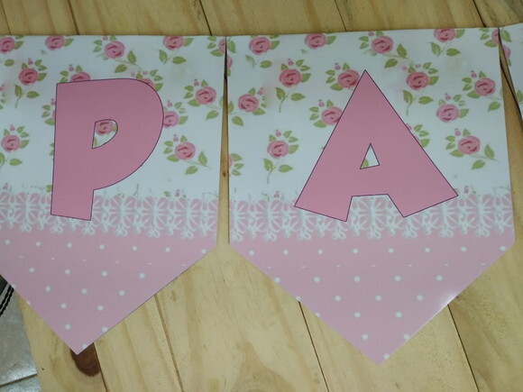 Jardim Encantado Varal Parabens Mais Nome Personalizado