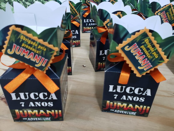 Jumanji Caixa Meia Bala Personalizada Pronta Entrega