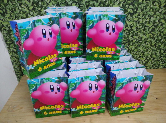 Kirby Sacola Personalizada Pronta Entrega Tam G
