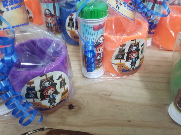 Kit Lembrancinha Personalizada Pirata Pronta Entrega