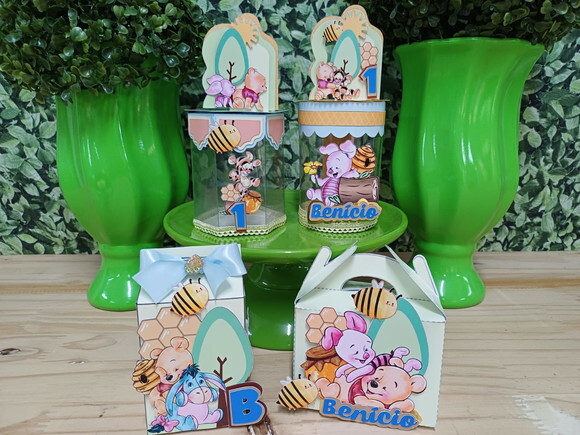 Kit Lembrancinhas Luxo Personalizadas Pooh