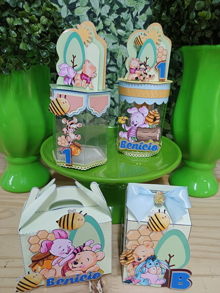 Kit Lembrancinhas Luxo Personalizadas Pooh