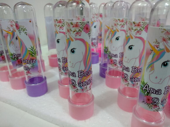 Kit Unicornio 90 Unid Latinhas Tubets Caixinhas Personaliz