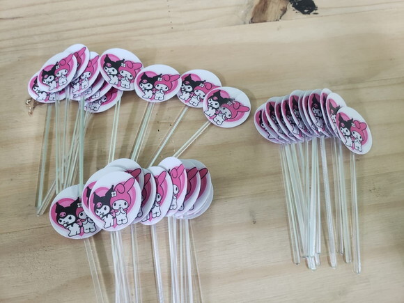 Kuromi e My Melody Topper para Docinhos 36 Unid