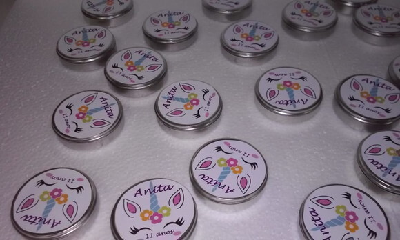 Latinhas Unicornio 30 Unid Personalizadas