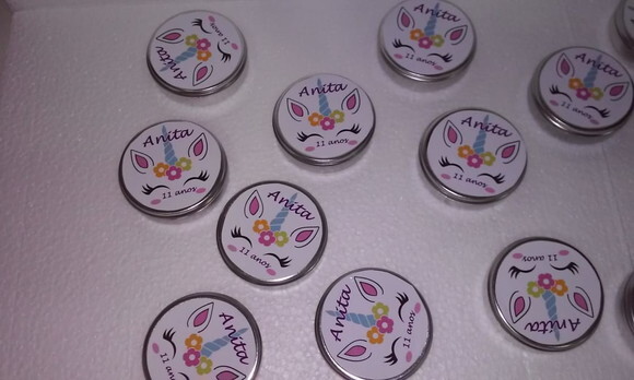 Latinhas Unicornio 30 Unid Personalizadas