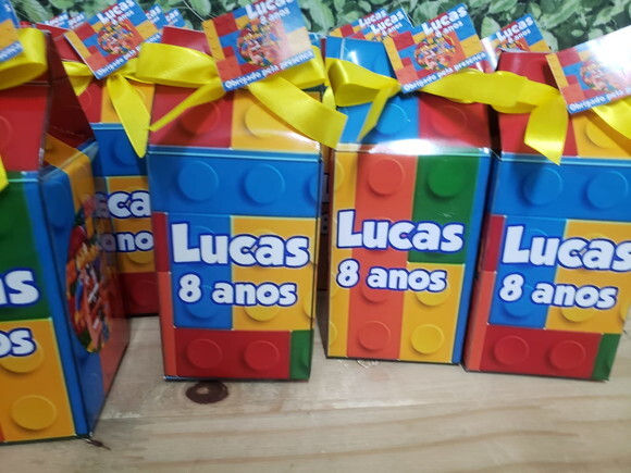 Lego Caixa Milk Personalizada Pronta Entrega