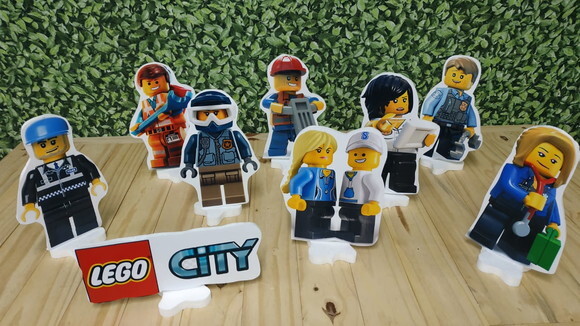 Lego City Kit de Mesa Tipo Displays 9 Peças Pronta Entrega