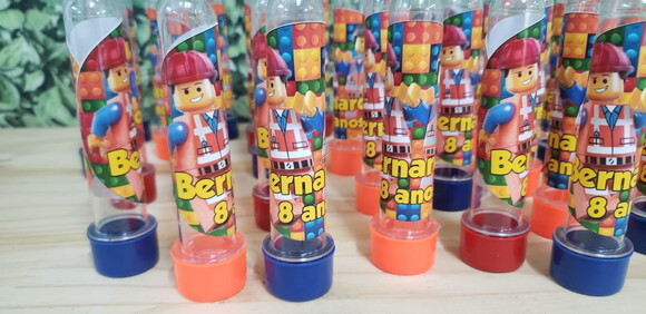 Lego Lembrancinhas Tubetes Personalizados Pronta Entrega