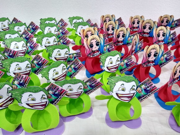 Lembrancinha Arlequina e Coringa Babys Personalizadas