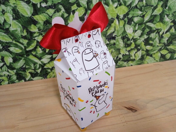 Lembrancinha Bentô Flork Caixa Milk Personalizada
