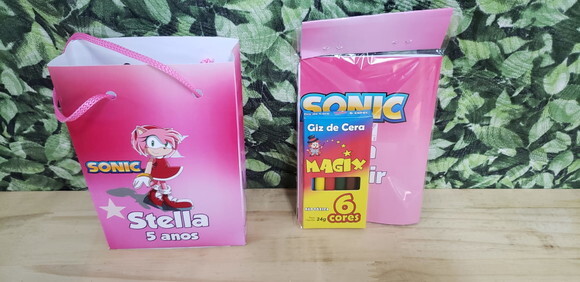 Lembrancinha Caderninho p/ Colorir + Sacolinha Personalizada