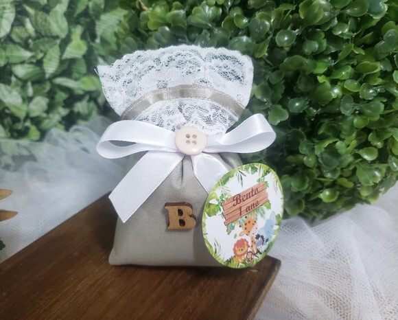 Lembrancinha Chá de Bebê Sachê Perfumado Safari