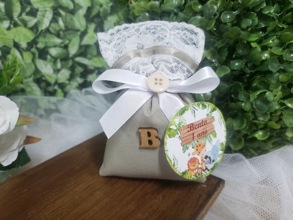 Lembrancinha Chá de Bebê Sachê Perfumado Safari