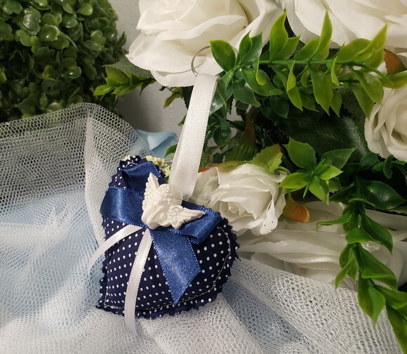 Lembrancinha Chaveiro Sachê Perfumado Marinho Poá