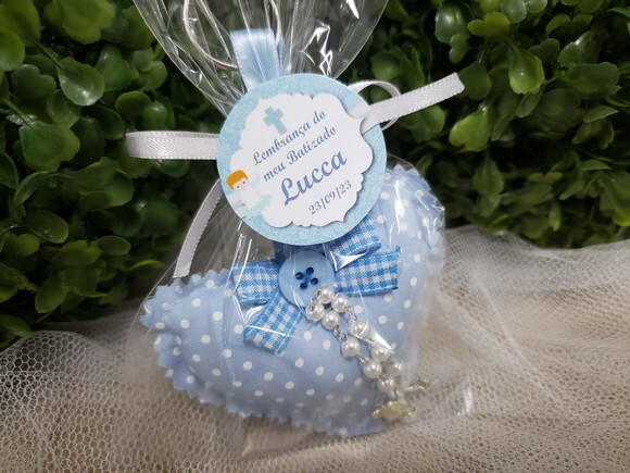 Lembrancinha Chaveiro Sachê Perfumado Poá Azul Claro