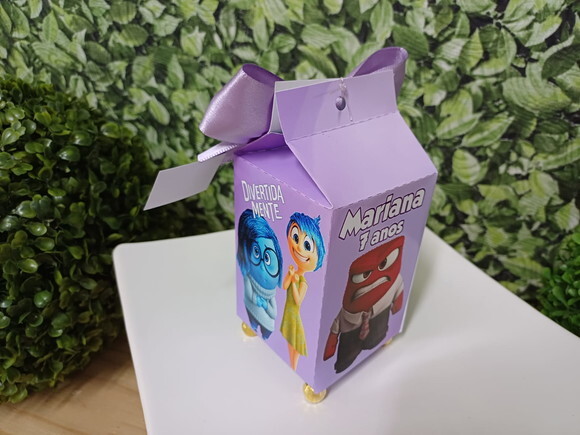 Lembrancinha Divertida Mente 2 Caixa Milk