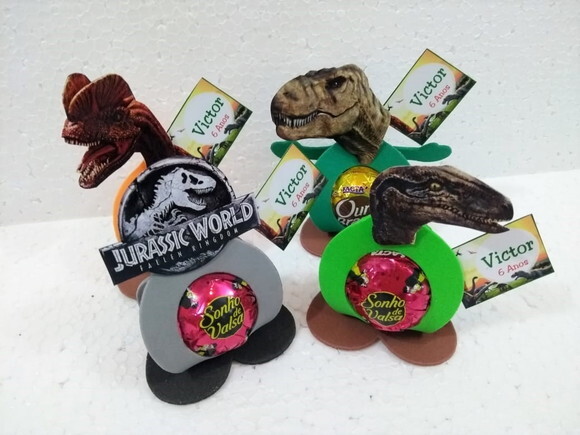 Lembrancinha Jurassic World Porta Bombom Personalizado