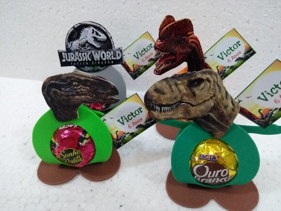 Lembrancinha Jurassic World Porta Bombom Personalizado